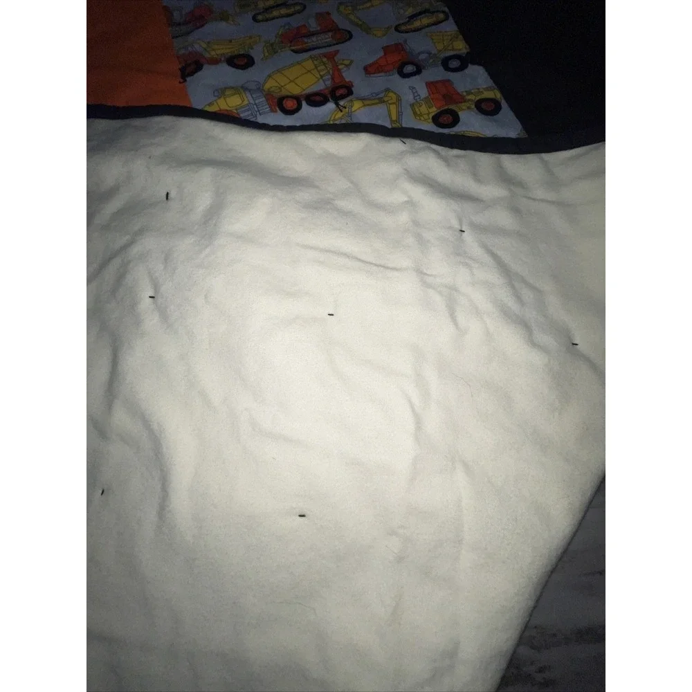 Quilt blanket Throw toddler bedspread cement mixer trucks Plow Construction